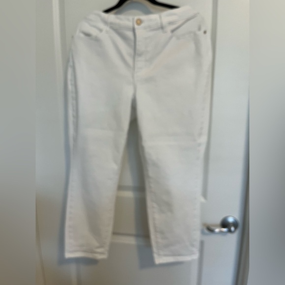 Talbots White Straight Crop white Jeans EUC - Picture 1 of 6